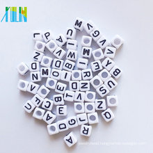 top quality food grade silicone beads acrylic alphabet cube beads